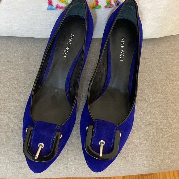 Blue Nine West small heel 7.5 - Picture 1 of 2